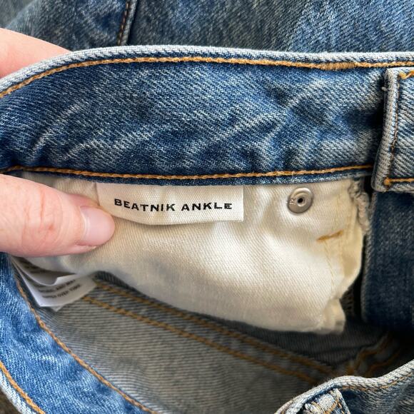 SLVRLAKE Beatnik Ankle Jeans in Pacific Wash Size 25 Blue High Rise Mom Jeans - Picture 15 of 16